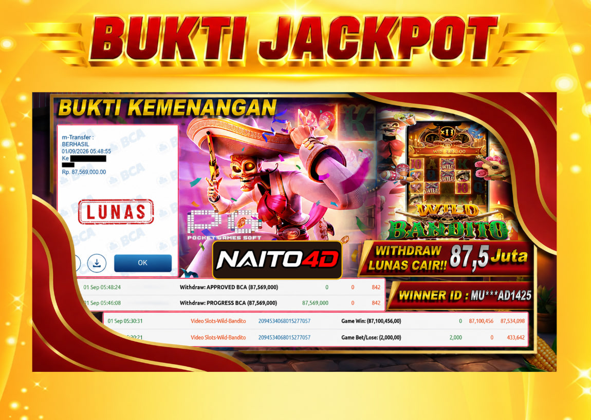🔥 WILD BANDITO PECAH BESAR! MEMBER RAIH Rp87,5 JUTA! 🔥