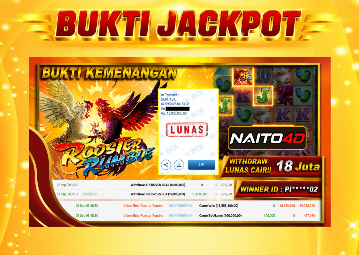 🐓 ROOSTER RUMBLE BAWA KEJUTAN! WD Rp18 JUTA SUKSES CAIR! 💰🔥