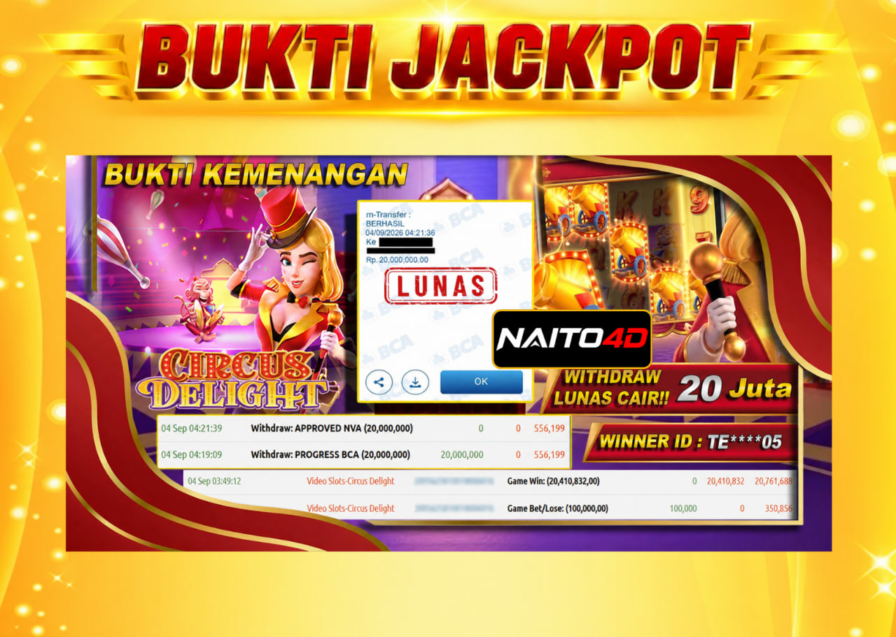 🔥 CIRCUS DELIGHT 🎉 BAWA HASIL YANG LUAR BIASA! Rp 20JT JUTA BERHASIL DIRAIH!
