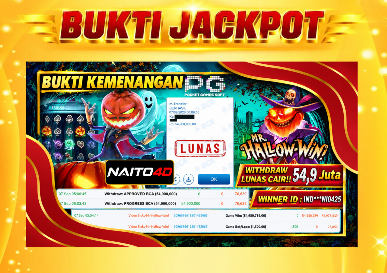 🔥 MR.HALLOW-WIN! (PG-SOFT) BAWA HASIL YANG LUAR BIASA! SEBESAR Rp 54,9 JUTA!