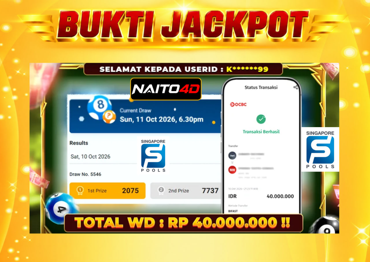 🔥 BUKTI JACKPOT 10 OKTOBER 2026 DIPASARAN SINGAPORE